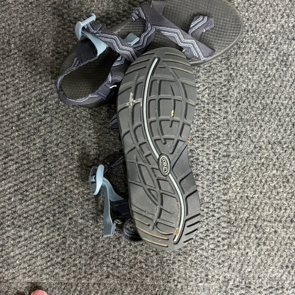 Chaco Z Cloud 2 Womens 8 Navy Blue Geometric Strappy Toe Loop Athletic Sandals - Picture 3 of 4